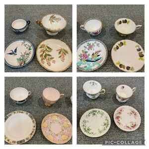 Bundle of 8 teacups and saucers